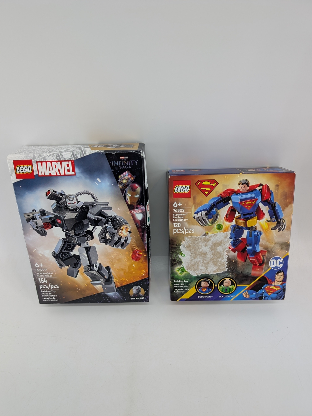 LEGO Marvel War Machine Mech 76277 DC Superman Mech Building 76302 Sets
